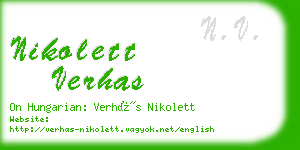 nikolett verhas business card